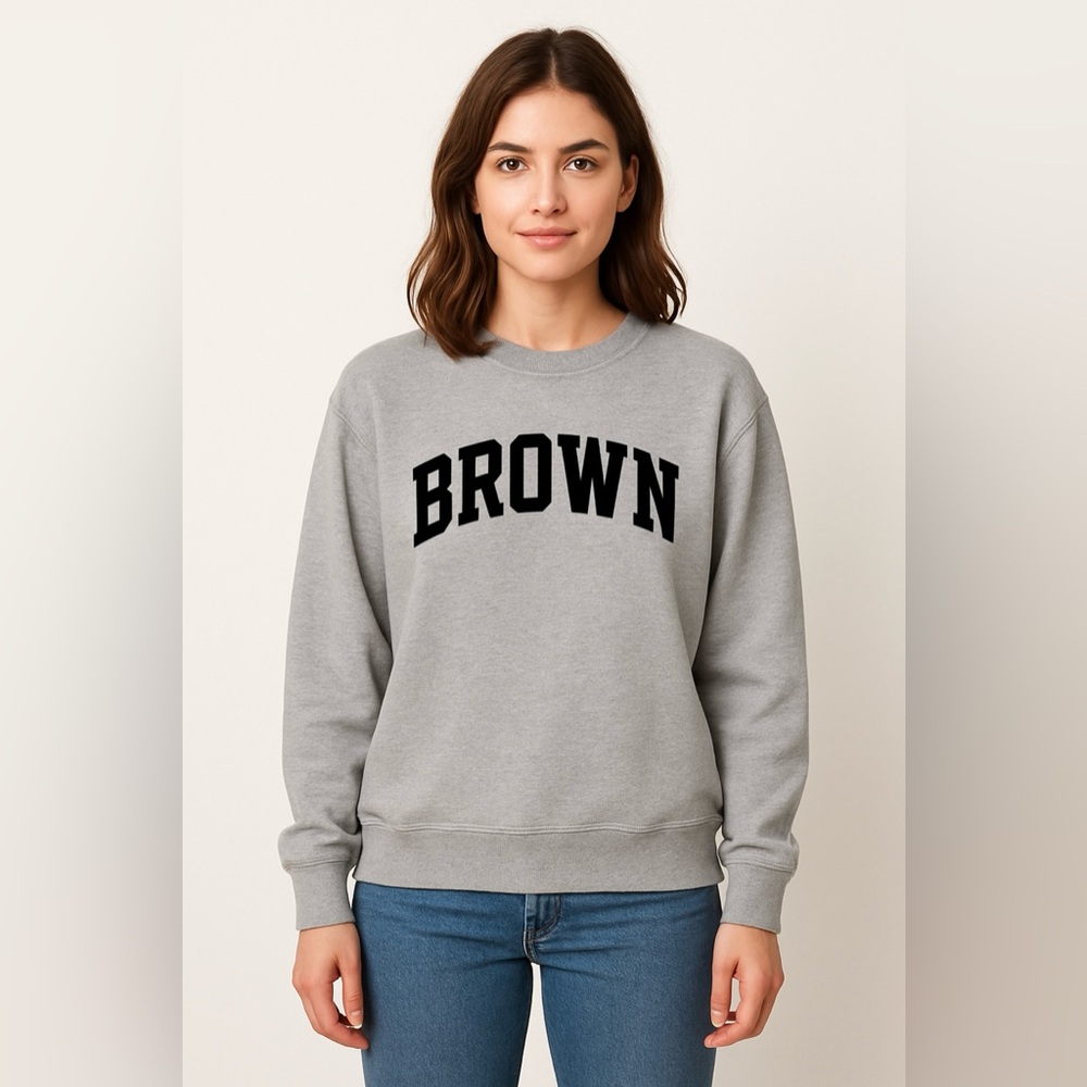 Champion Y2K Vintage Women’s Size Medium Gray Brown University Sweatshirt